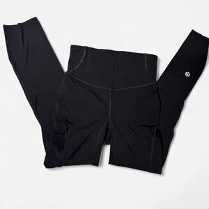 Lululemon Dark Grey Base Pace High-Rise Crop 23" Nulux Running Leggings Size 0